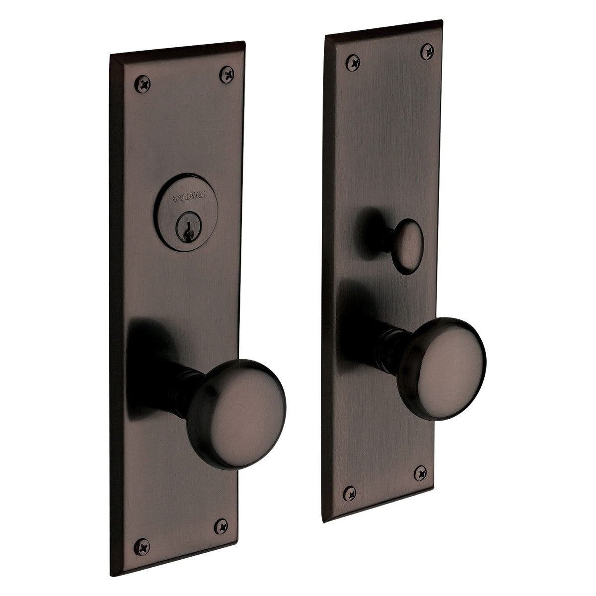 Baltimore Baldwin mortise door lock in Venetian Bronze