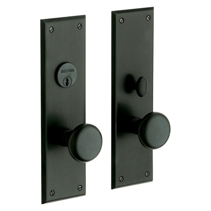 Baltimore Baldwin mortise door lock in Satin Black