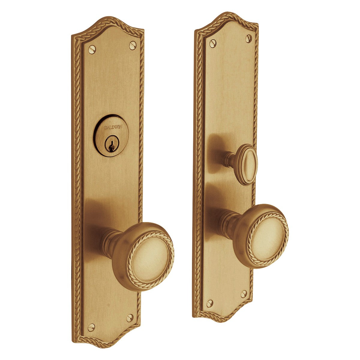 Barclay Baldwin mortise door lock in Vintage Brass