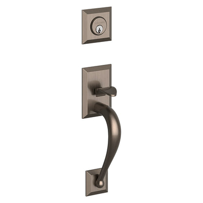 Concord Baldwin mortise door lock in Lifetime Graphite Nickel