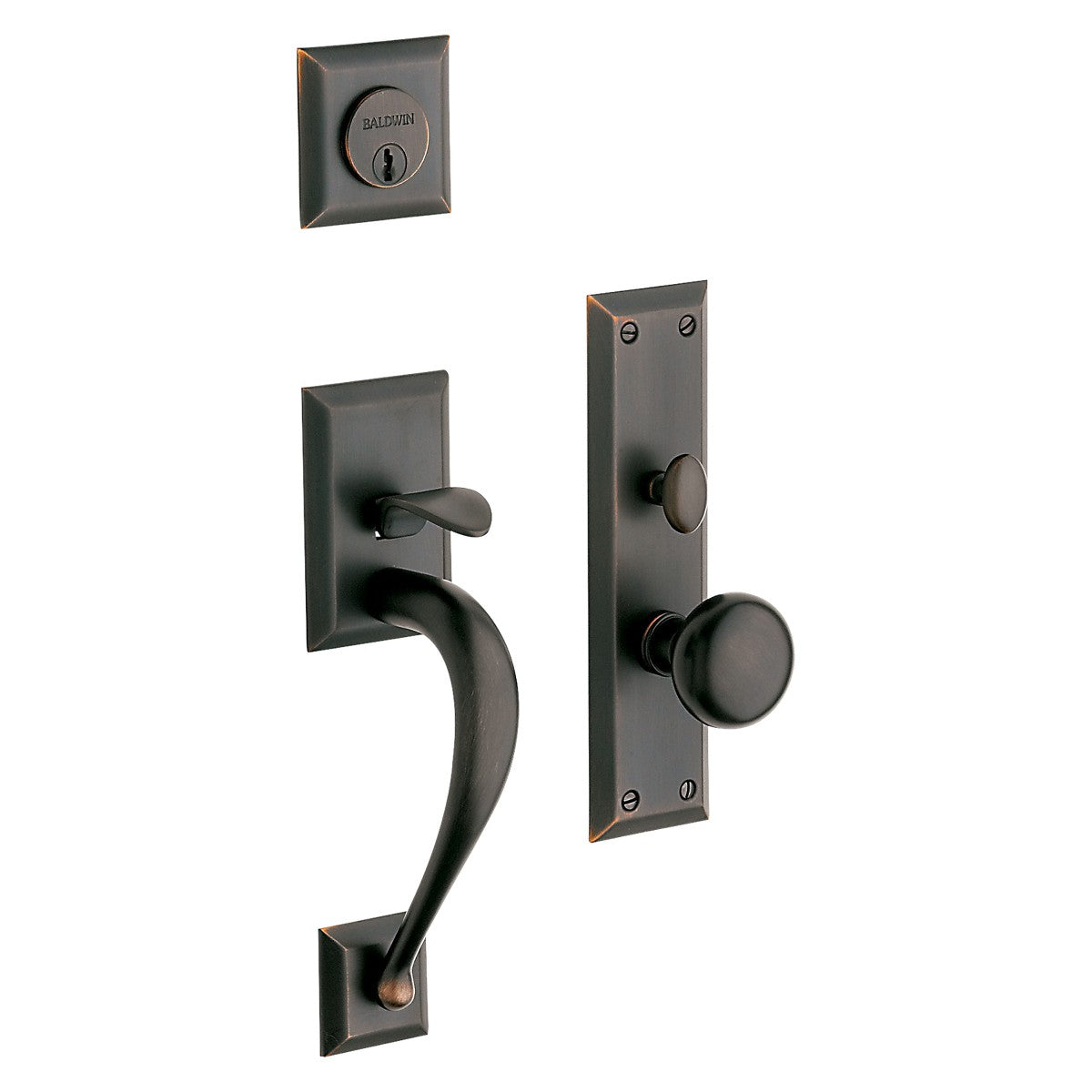 Concord Baldwin mortise door lock in Venetian Bronze