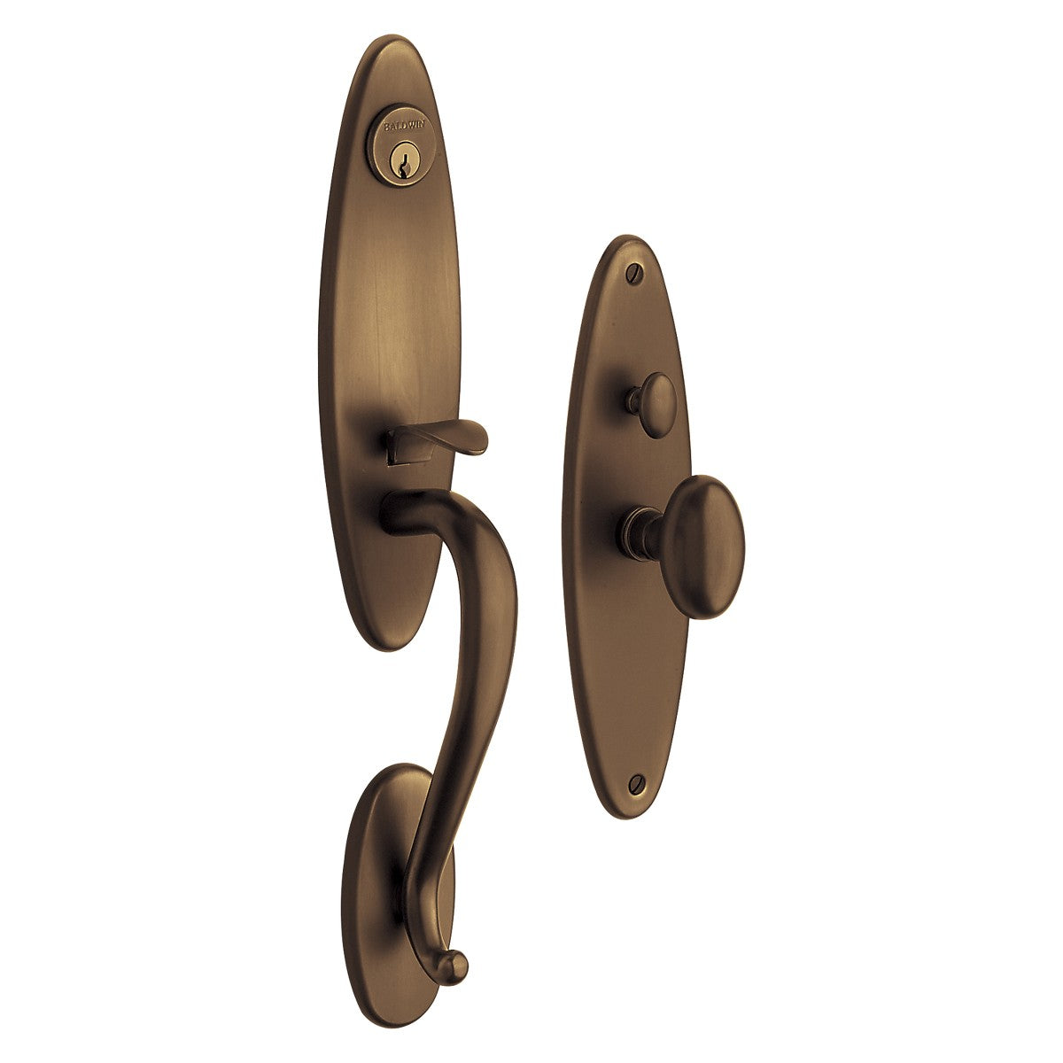 Springfield Baldwin mortise door lock in Satin Brass and Black