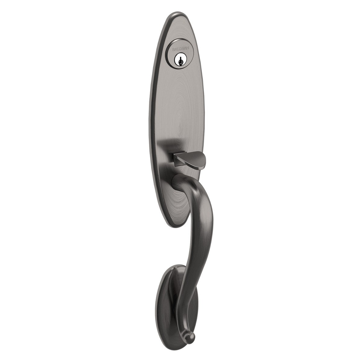 Springfield Baldwin mortise door lock in Lifetime Graphite Nickel