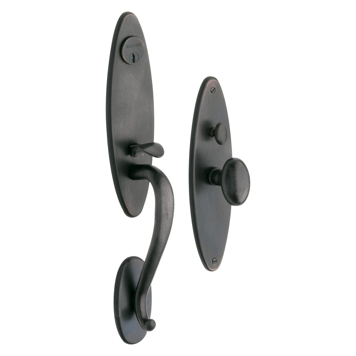 Springfield Baldwin mortise door lock in Distressed Oil Rubbed Bronze
