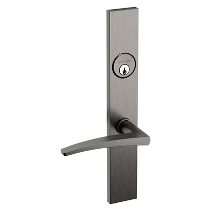 Santa Monica Baldwin mortise door lock in Lifetime Graphite Nickel