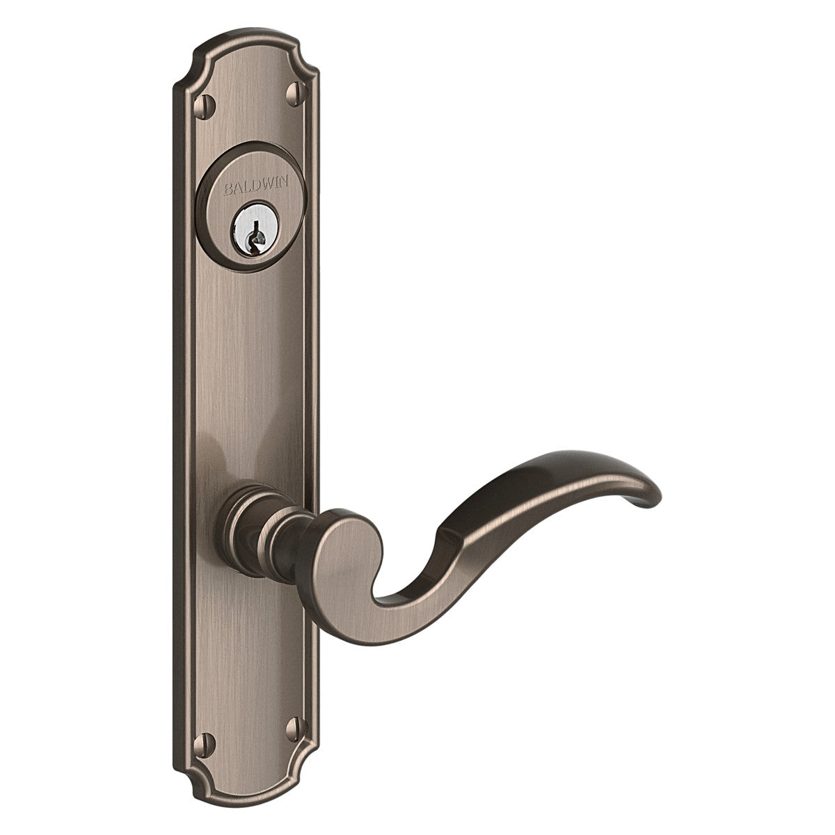 Bismark Baldwin mortise door lock in Lifetime Graphite Nickel
