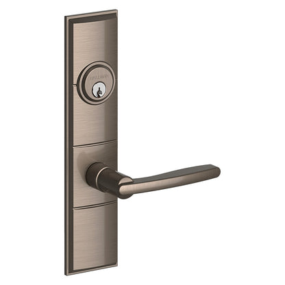 Houston Baldwin mortise door lock in Lifetime Graphite Nickel
