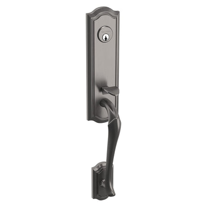 Bethpage Baldwin mortise door lock in Lifetime Graphite Nickel