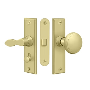 Deltana SDML334 screen door mortise lock in US3 polished brass