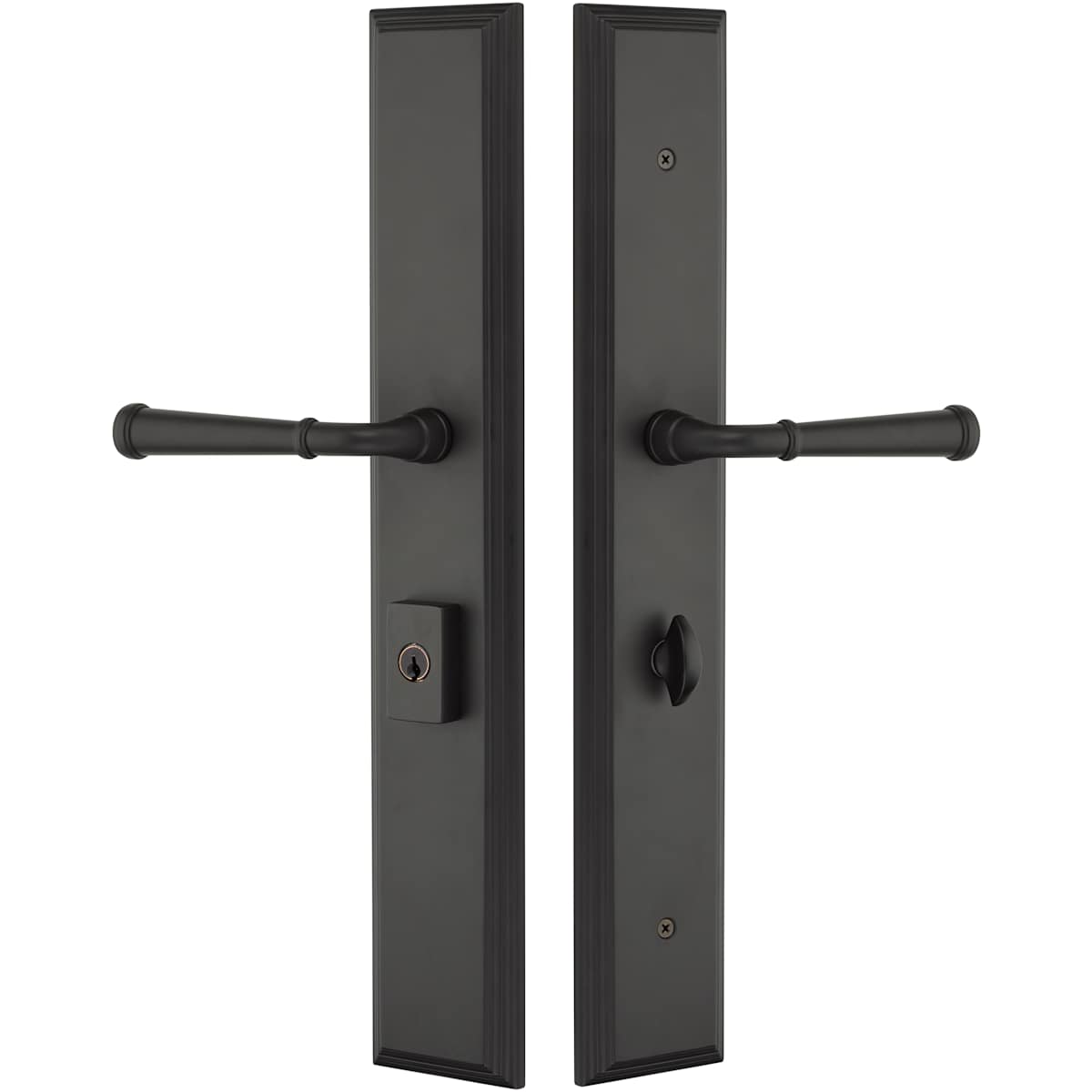 Emtek Melrose Multi Point Trim – Keyed Entry – Unlacquered Brass