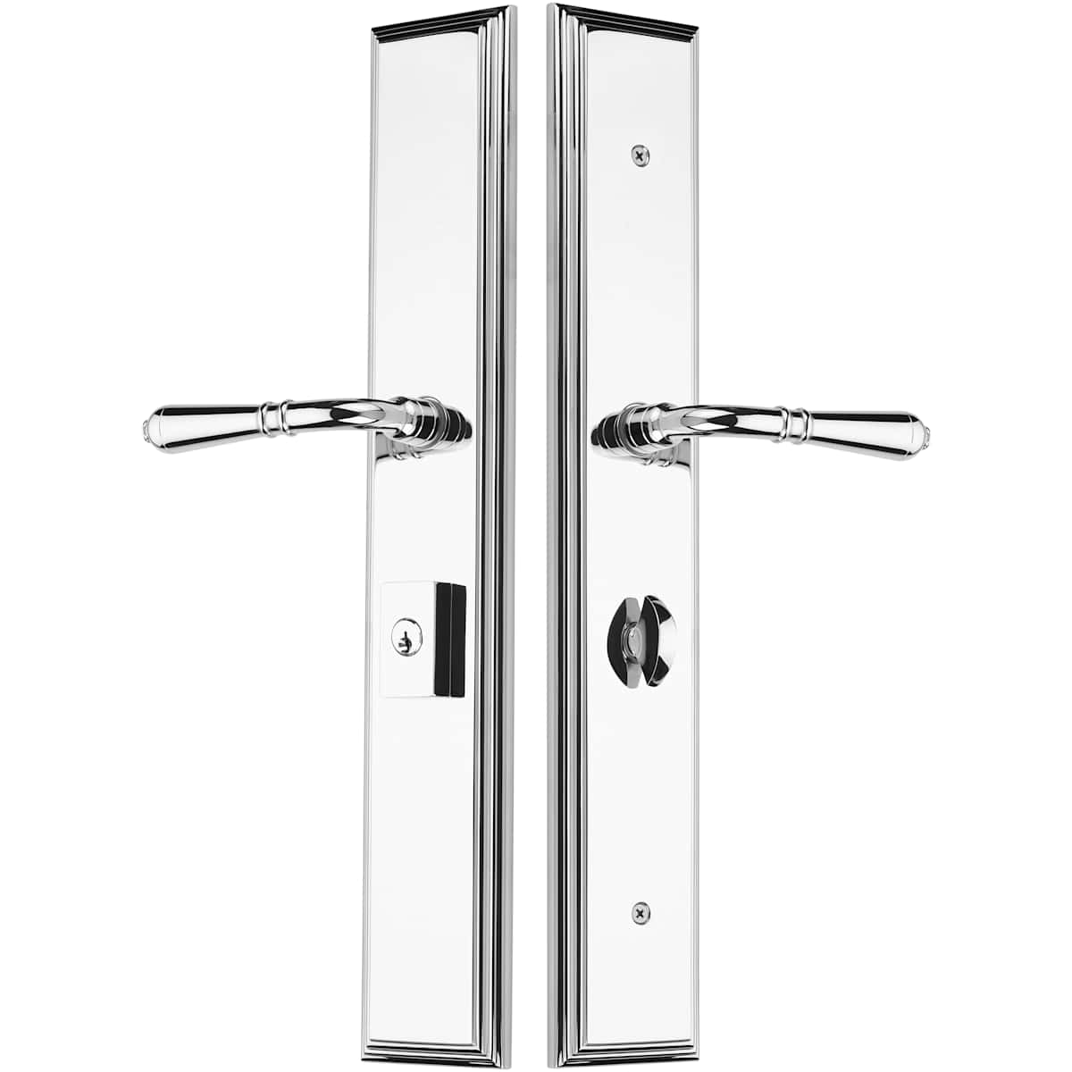 Emtek Melrose Multi Point Trim – Keyed Entry – Pewter