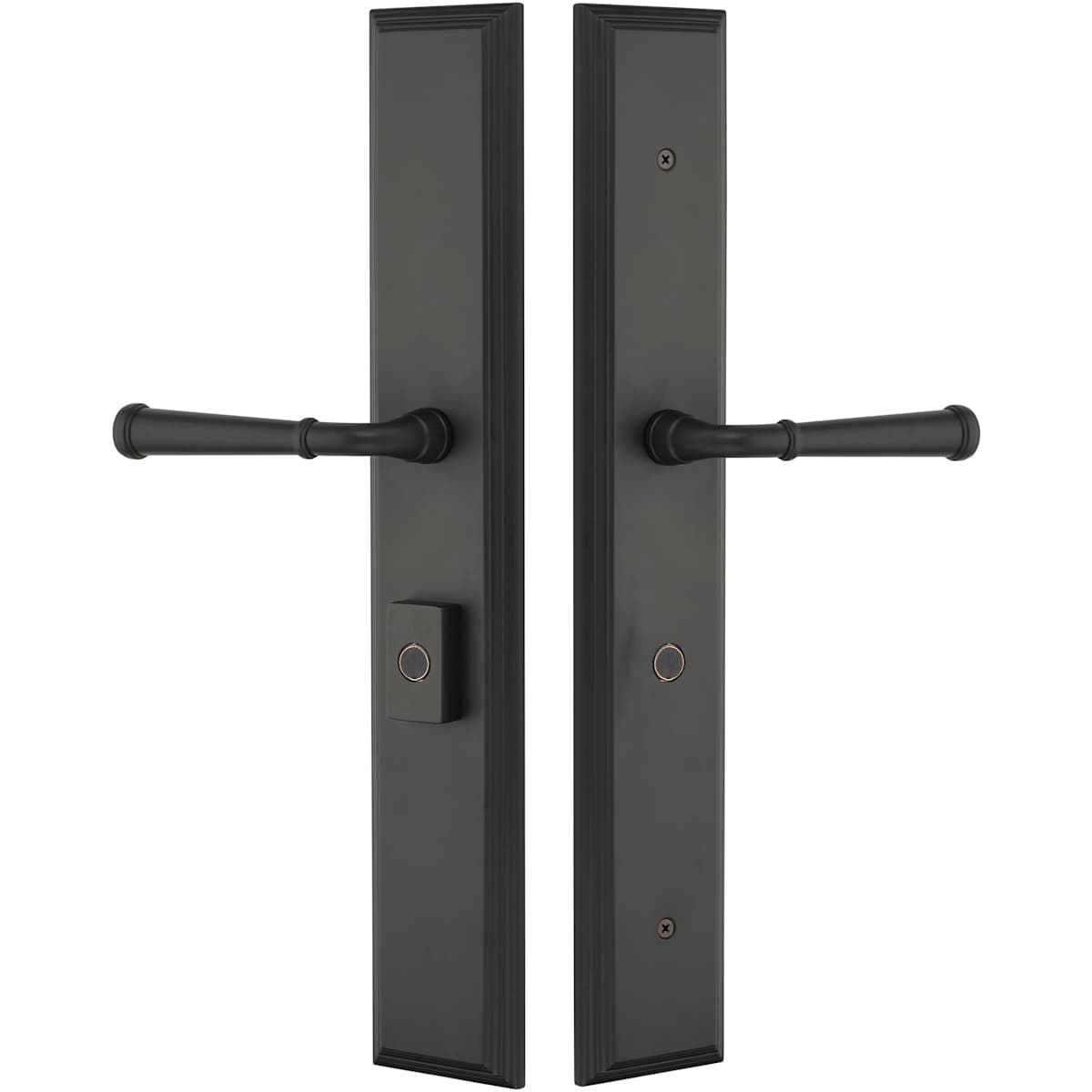 Emtek Melrose Multi Point Trim – Inactive / Dummy Pair – Unlacquered Brass