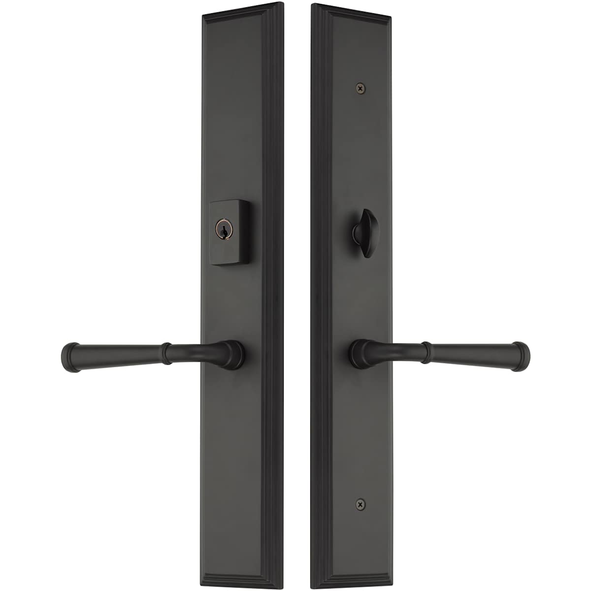Emtek Melrose Multi Point Trim – Keyed Entry – Unlacquered Brass