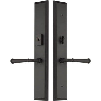 Emtek Melrose Multi Point Trim – Keyed Entry – Unlacquered Brass
