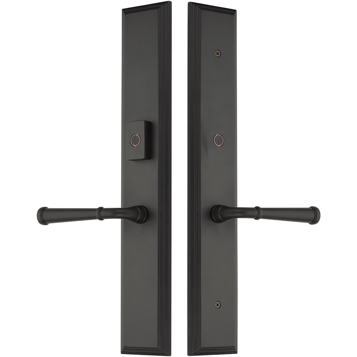 Emtek Melrose Multi Point Trim – Inactive / Dummy Pair – Unlacquered Brass