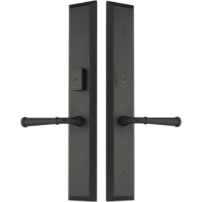 Emtek Melrose Multi Point Trim – Inactive / Dummy Pair – Unlacquered Brass