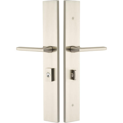 Emtek Modern Rectangular Multi Point Trim – Keyed Entry – Satin Brass