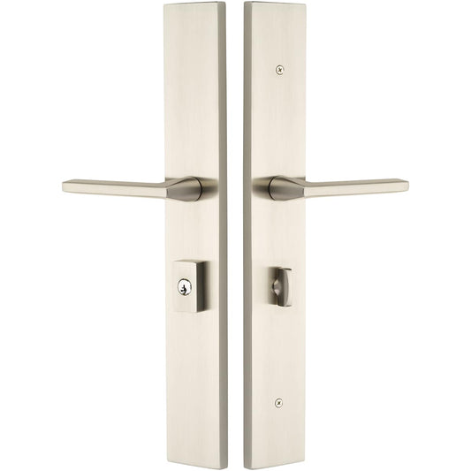 Emtek Modern Rectangular Multi Point Trim – Keyed Entry – Satin Brass