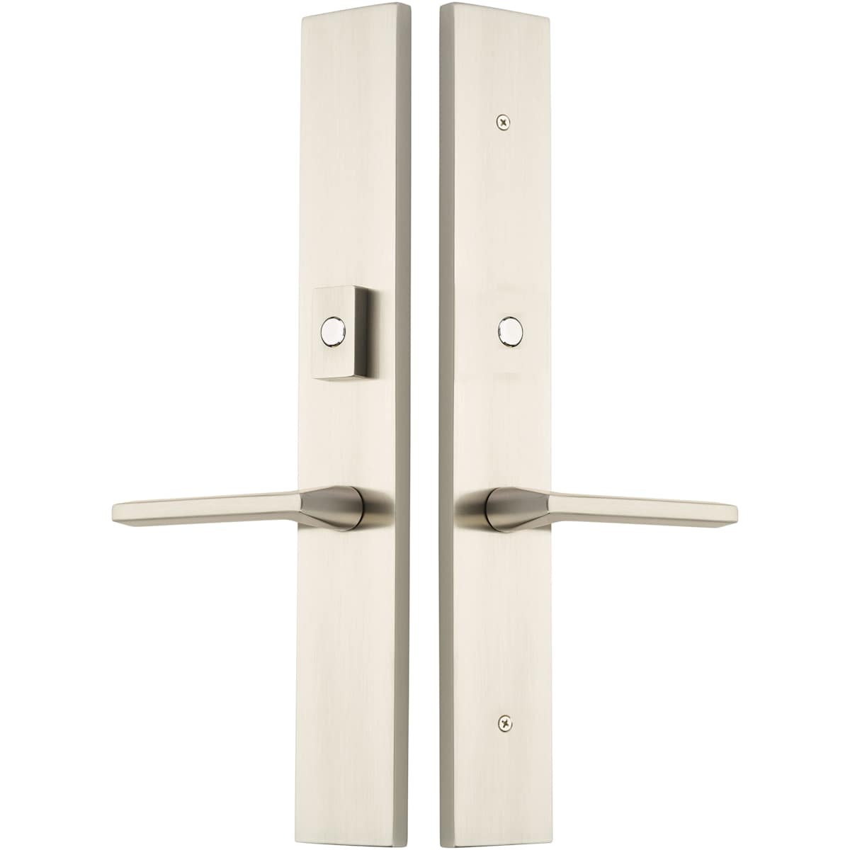 Emtek Modern Rectangular Multi Point Trim – Passage – Satin Brass