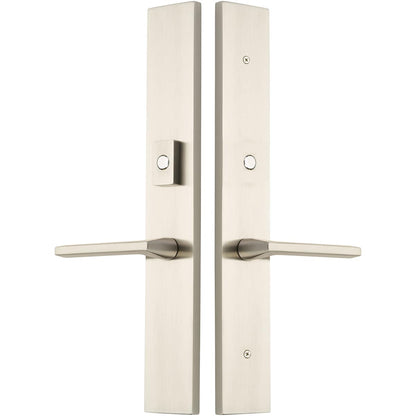 Emtek Modern Rectangular Multi Point Trim – Inactive / Dummy Pair – Satin Brass