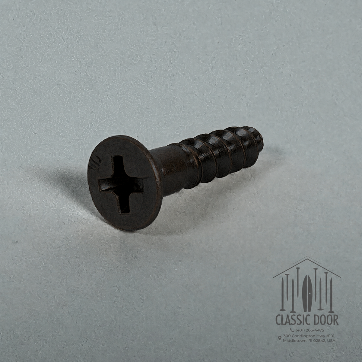 Oil-rubbed bronze flat head Phillips solid brass wood screw
