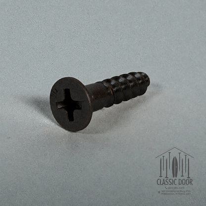 Oil-rubbed bronze flat head Phillips solid brass wood screw
