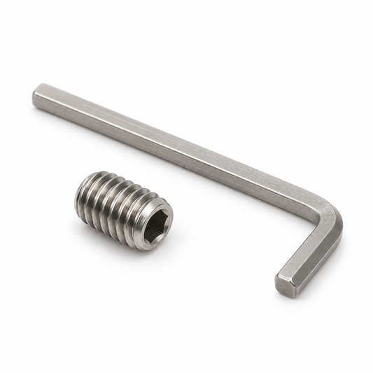 Illustration of handle set screw + allen key