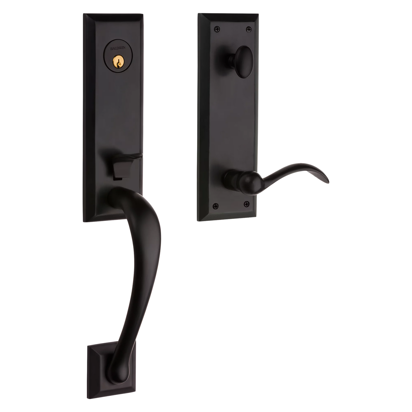 Handleset with Beavertail Lever - 031 - Non-lacquered Brass; LH