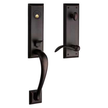 Handleset with Beavertail Lever - 033 - Vintage Brass; LH