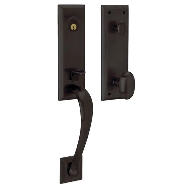 Handleset with Oval Knob - 033 - Vintage Brass
