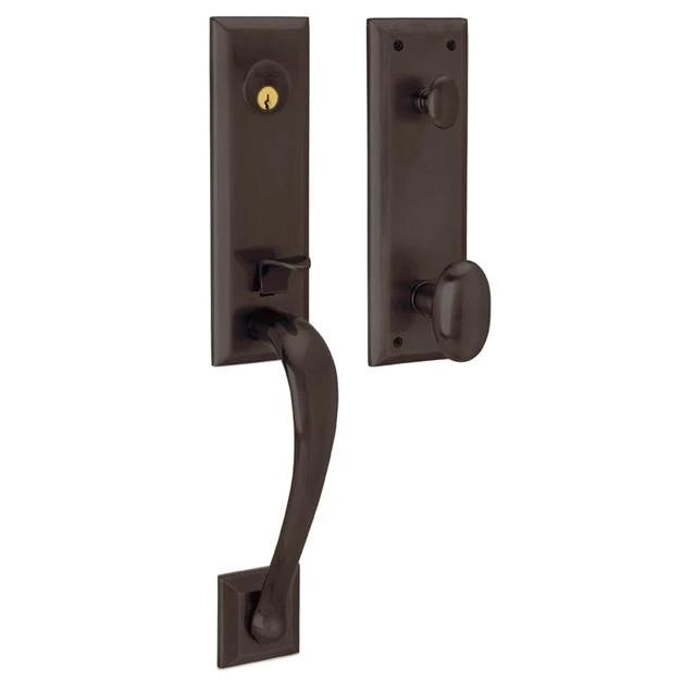 Handleset with Oval Knob - 044 - Lifetime (PVD) Satin Brass