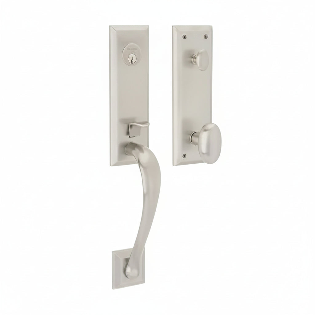 Handleset with Oval Knob - 003 - Lifetime (PVD) Polished Brass