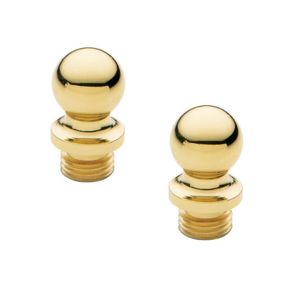 Hinge Finials - 1080 Ball Tip - Radius Corner Hinges; 044 - Lifetime Satin Brass