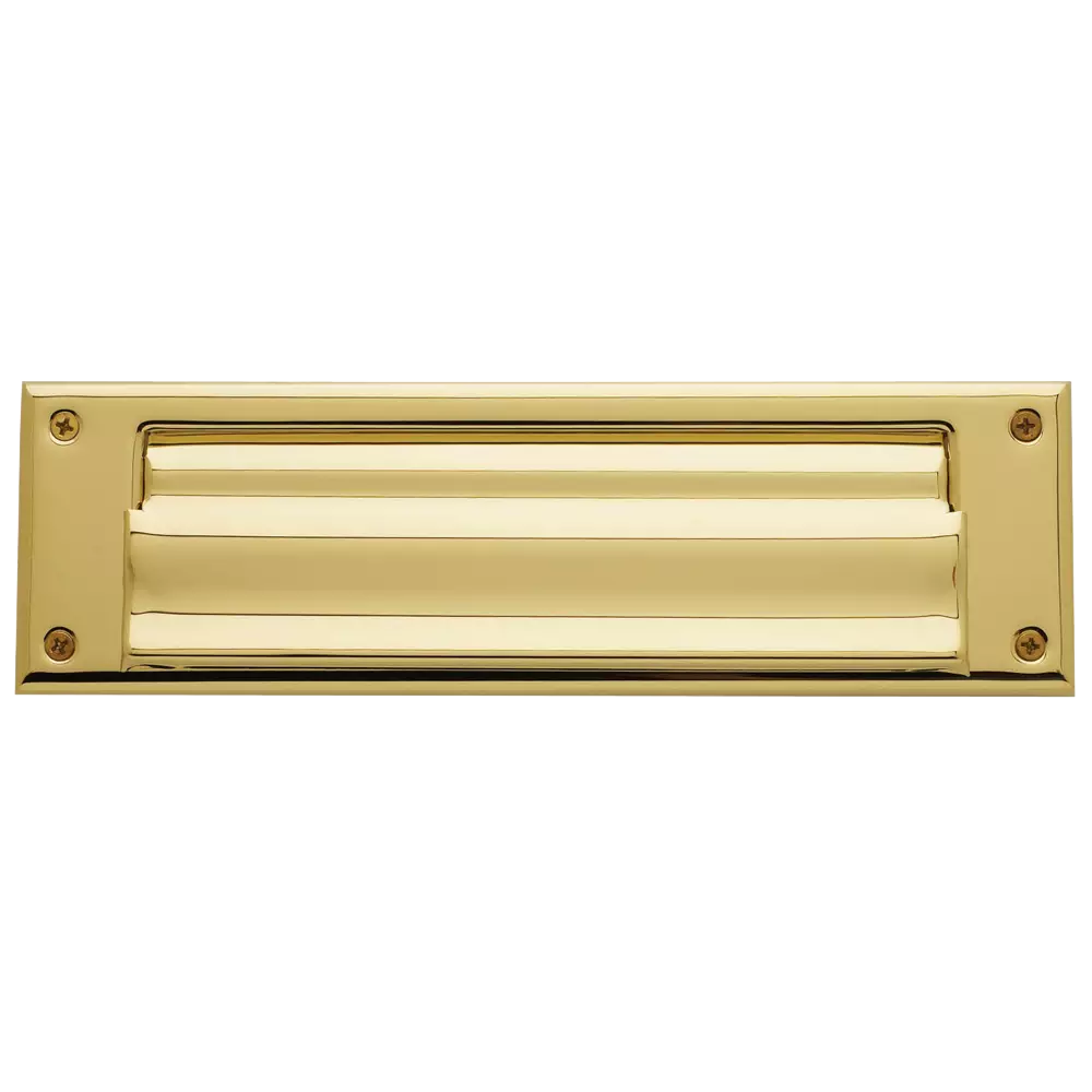 Letter Box Plate with Liner Insert - 031 - Non-Lacquered Brass