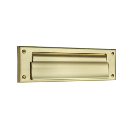 Letter Box Plate with Liner Insert - 044 - Lifetime Satin Brass