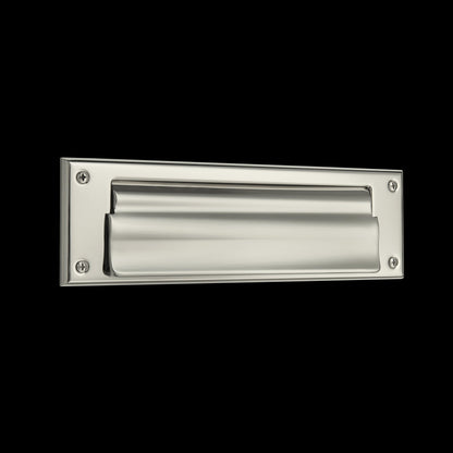 Letter Box Plate with Liner Insert - 055 - Lifetime Polished Nickel