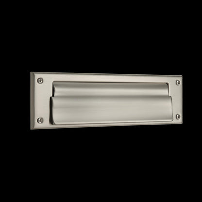 Letter Box Plate with Liner Insert - 056 - Lifetime Satin Nickel