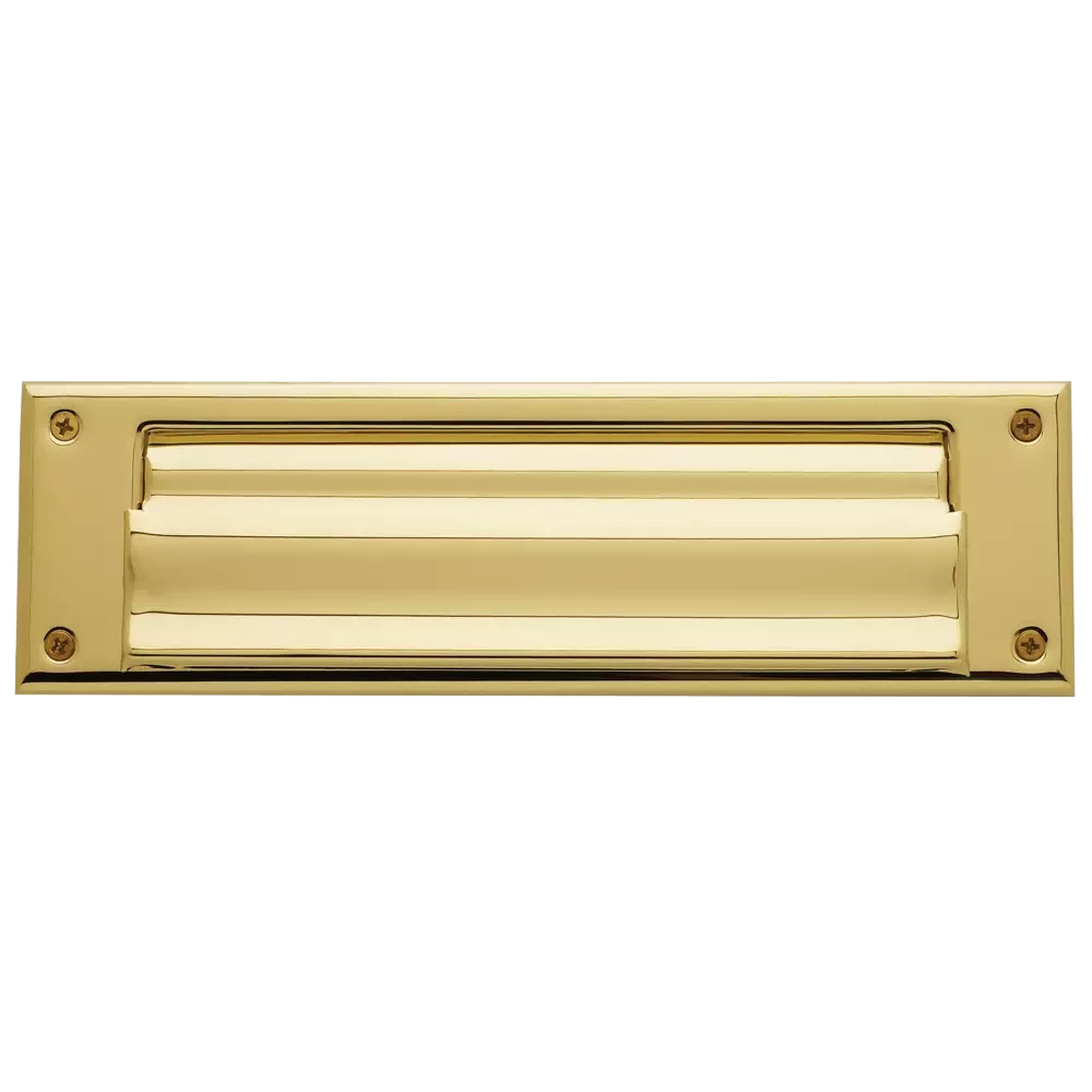 Letter Box Plate with Liner Insert - 003 - Lifetime Polished Brass