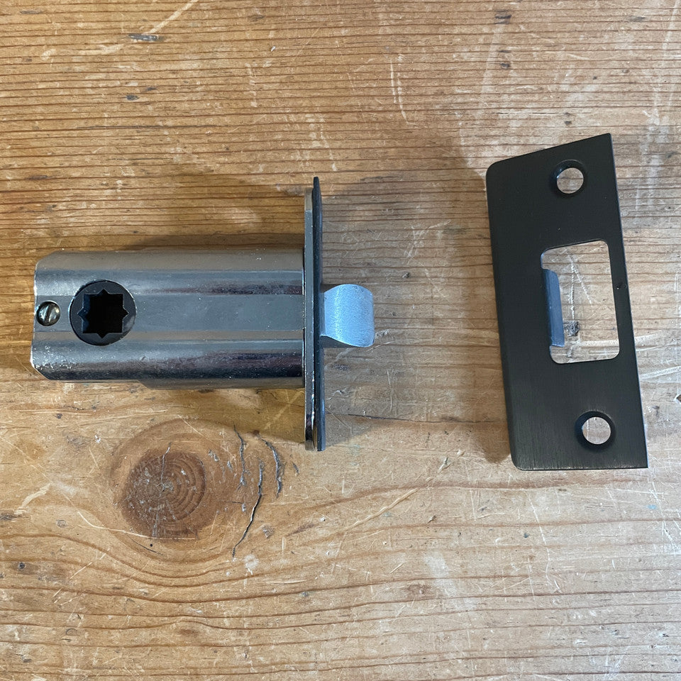 Narrow 1-3/4" Backset Latch for Knobs or Levers - Base item