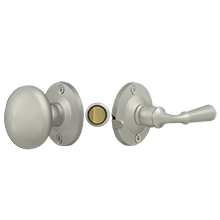 Screen Door Latch - Round Tubular Lock - US3-UNL - Unlacquered Brass