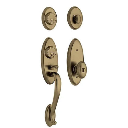 Sectional Handleset with Knob - 050 - Satin Brass & Black; LH