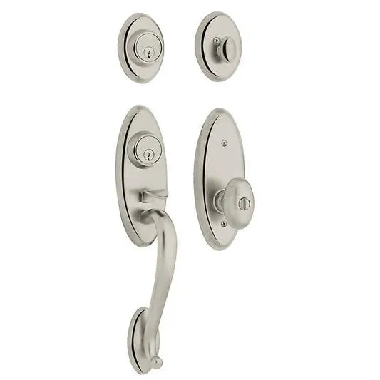 Sectional Handleset with Knob - 055 - Lifetime (PVD) Polished Nickel; LH