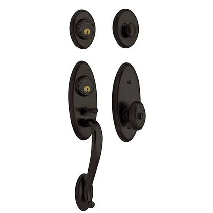 Sectional Handleset with Knob - 060 - Satin Brass & Brown; LH