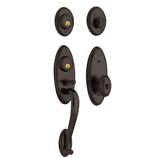 Sectional Handleset with Knob - 076 - Lifetime (PVD) Graphite Nickel; LH