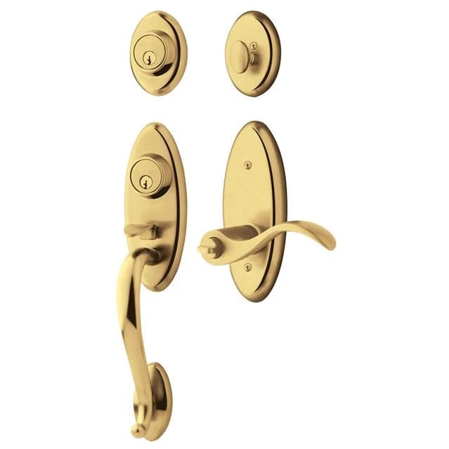 Sectional Handleset with Wave Lever - 033 - Vintage Brass; LH