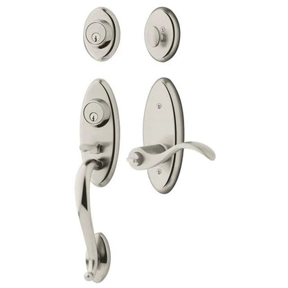 Sectional Handleset with Wave Lever - 056 - Lifetime (PVD) Satin Nickel; LH