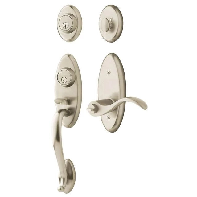 Sectional Handleset with Wave Lever - 076 - Lifetime (PVD) Graphite Nickel; LH